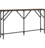 VidaXL Wandtafel 140x23x75 cm bewerkt hout bruin eikenkleur