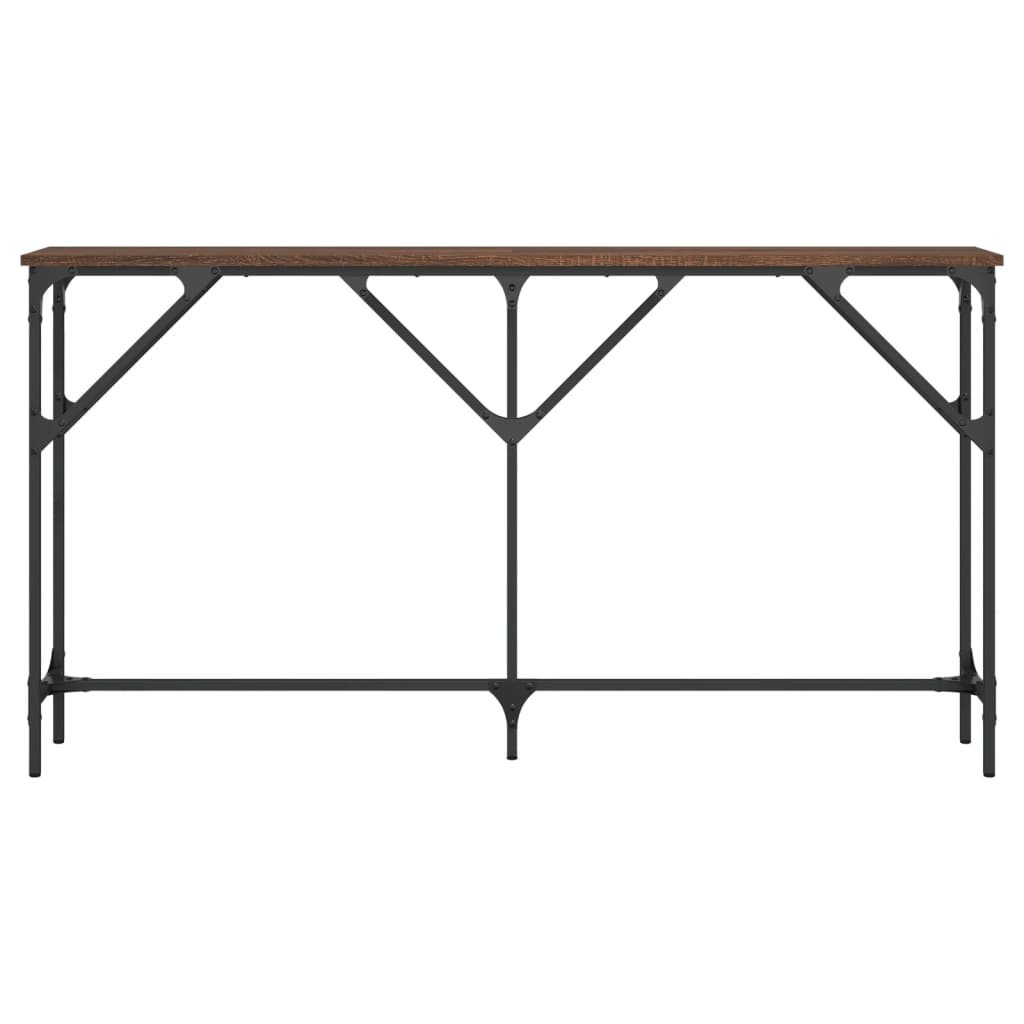 VidaXL Wandtafel 140x23x75 cm bewerkt hout bruin eikenkleur