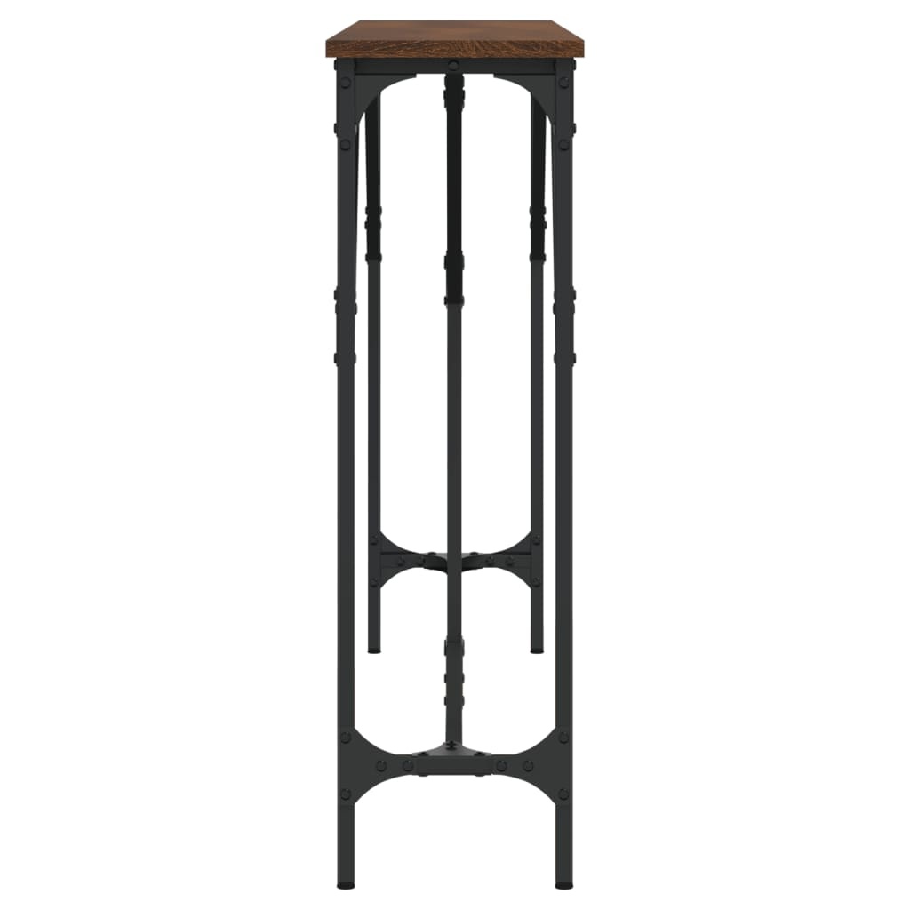 VidaXL Wandtafel 140x23x75 cm bewerkt hout bruin eikenkleur