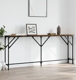 VidaXL Wandtafel 180x23x75 cm bewerkt hout gerookt eikenkleurig