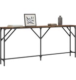 VidaXL Wandtafel 180x23x75 cm bewerkt hout gerookt eikenkleurig