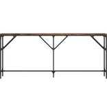 VidaXL Wandtafel 180x23x75 cm bewerkt hout gerookt eikenkleurig