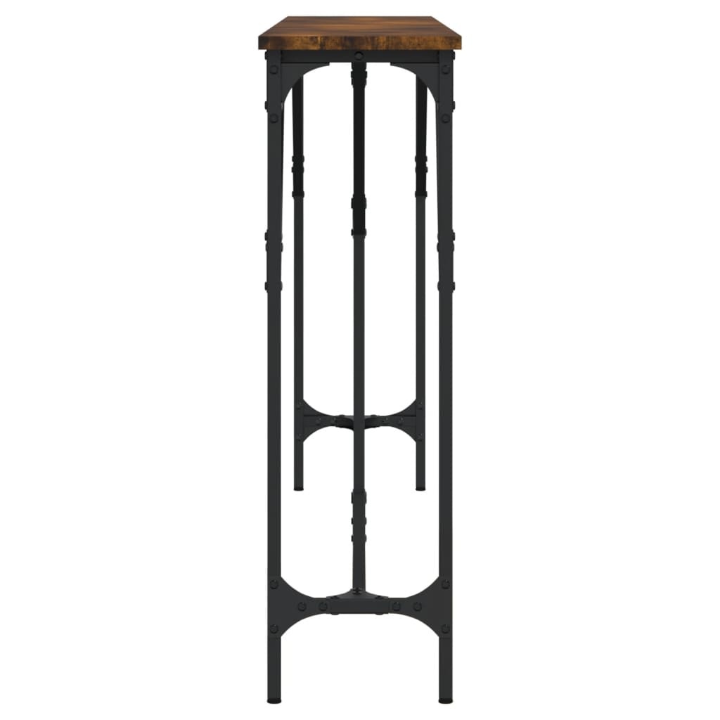 VidaXL Wandtafel 180x23x75 cm bewerkt hout gerookt eikenkleurig