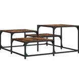 VidaXL Salontafel 87,5x87,5x40 cm bewerkt hout gerookt eikenkleurig