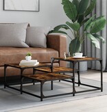 VidaXL Salontafel 87,5x87,5x40 cm bewerkt hout gerookt eikenkleurig