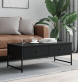 VidaXL Salontafel 101x49x39,5 cm bewerkt hout zwart