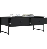 VidaXL Salontafel 101x49x39,5 cm bewerkt hout zwart