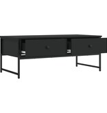 VidaXL Salontafel 101x49x39,5 cm bewerkt hout zwart