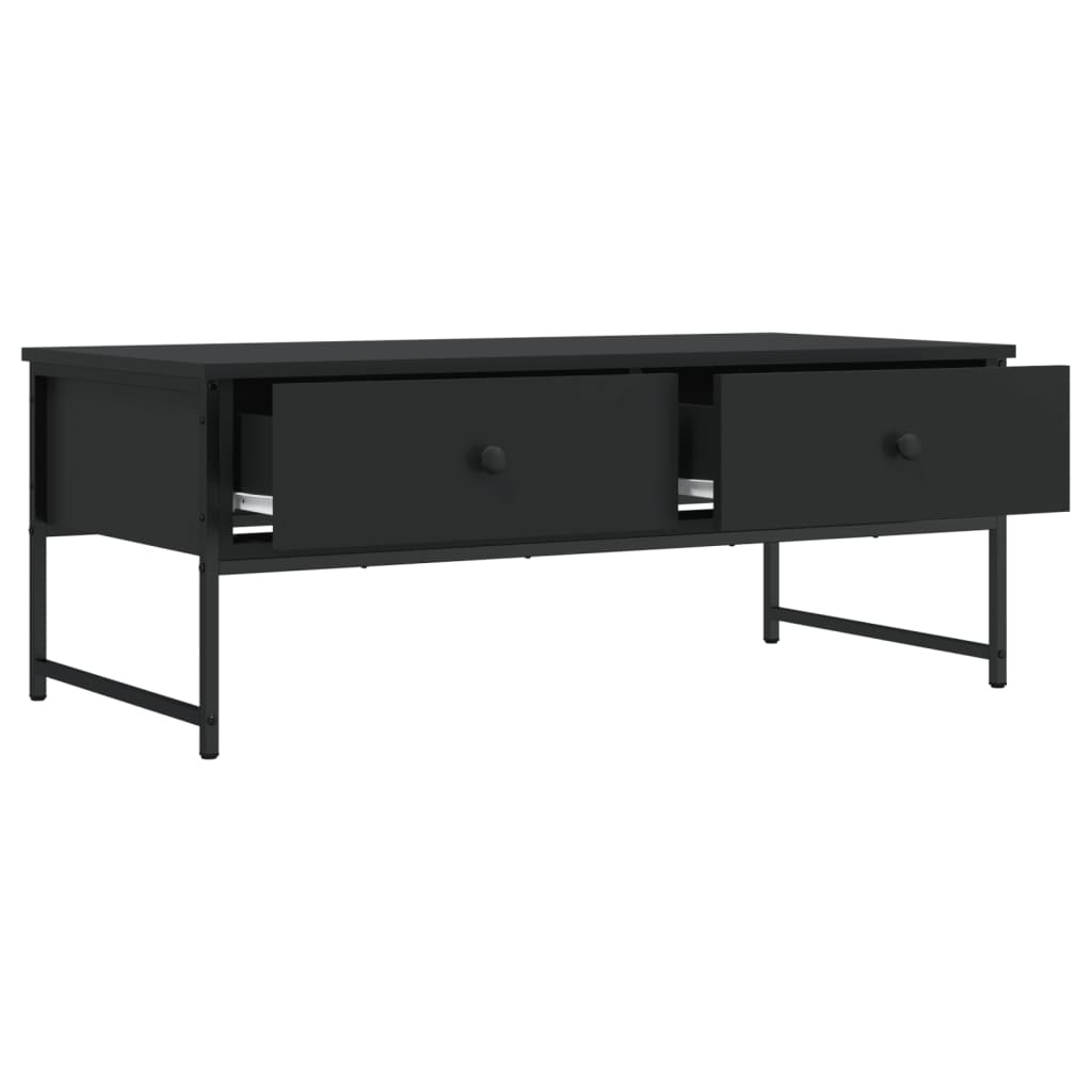 VidaXL Salontafel 101x49x39,5 cm bewerkt hout zwart