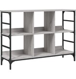 VidaXL Dressoir 102x32x73,5 cm bewerkt hout grijs sonoma eikenkleurig