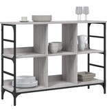 VidaXL Dressoir 102x32x73,5 cm bewerkt hout grijs sonoma eikenkleurig