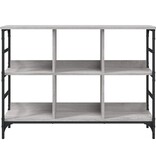 VidaXL Dressoir 102x32x73,5 cm bewerkt hout grijs sonoma eikenkleurig