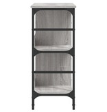 VidaXL Dressoir 102x32x73,5 cm bewerkt hout grijs sonoma eikenkleurig