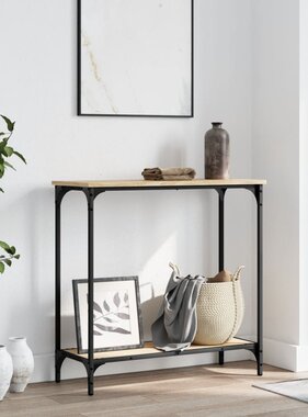 VidaXL Wandtafel 75x30,5x75 cm bewerkt hout sonoma eikenkleurig