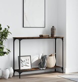 VidaXL Wandtafel 101x30,5x75 cm bewerkt hout gerookt eikenkleurig