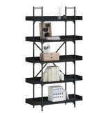 VidaXL Boekenkast 5-laags 100x33x180,5 cm bewerkt hout zwart