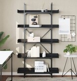VidaXL Boekenkast 5-laags 100x33x180,5 cm bewerkt hout zwart
