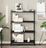 VidaXL Boekenkast 4-laags 80x30x120 cm bewerkt hout zwart