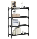 VidaXL Boekenkast 4-laags 80x30x120 cm bewerkt hout zwart