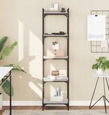 VidaXL Boekenkast 5-laags 40x30x154 cm bewerkt hout grijs sonoma eiken