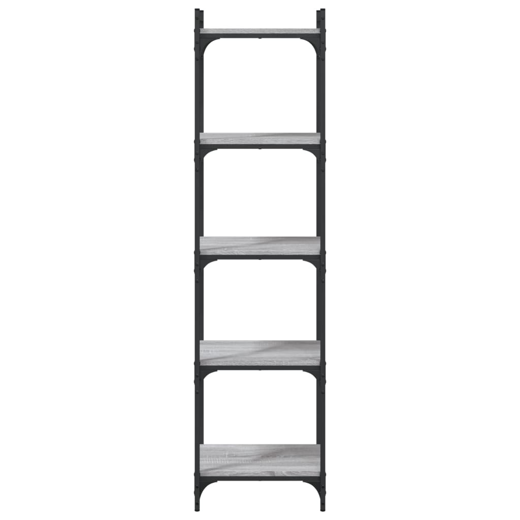 VidaXL Boekenkast 5-laags 40x30x154 cm bewerkt hout grijs sonoma eiken