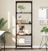 VidaXL Boekenkast 5-laags 59x35x171 cm bewerkt hout gerookt eikenkleur