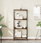 VidaXL Boekenkast 4-laags 59x35x132 cm bewerkt hout gerookt eikenkleur
