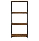 VidaXL Boekenkast 4-laags 59x35x132 cm bewerkt hout gerookt eikenkleur