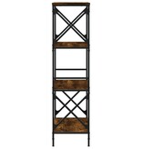 VidaXL Boekenkast 4-laags 59x35x132 cm bewerkt hout gerookt eikenkleur