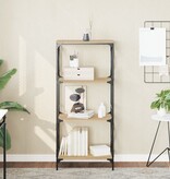 VidaXL Boekenkast 4-laags 59x35x132 cm bewerkt hout sonoma eikenkleur
