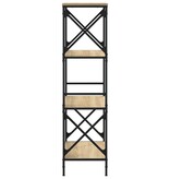VidaXL Boekenkast 4-laags 59x35x132 cm bewerkt hout sonoma eikenkleur