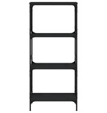 VidaXL Boekenkast 4-laags 59x35x132 cm bewerkt hout zwart