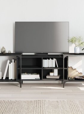 VidaXL Tv-meubel 153x37x50 cm bewerkt hout zwart