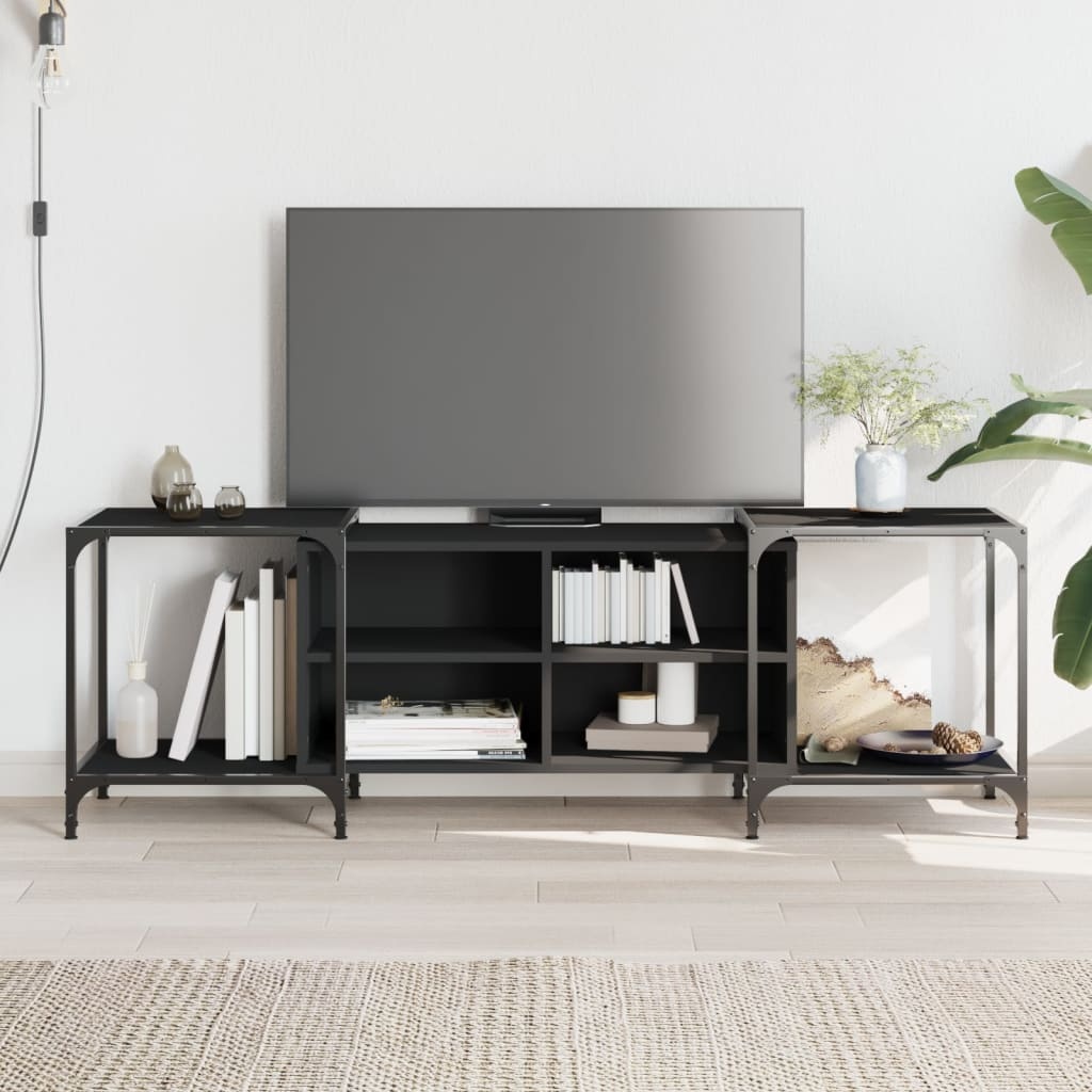 VidaXL Tv-meubel 153x37x50 cm bewerkt hout zwart