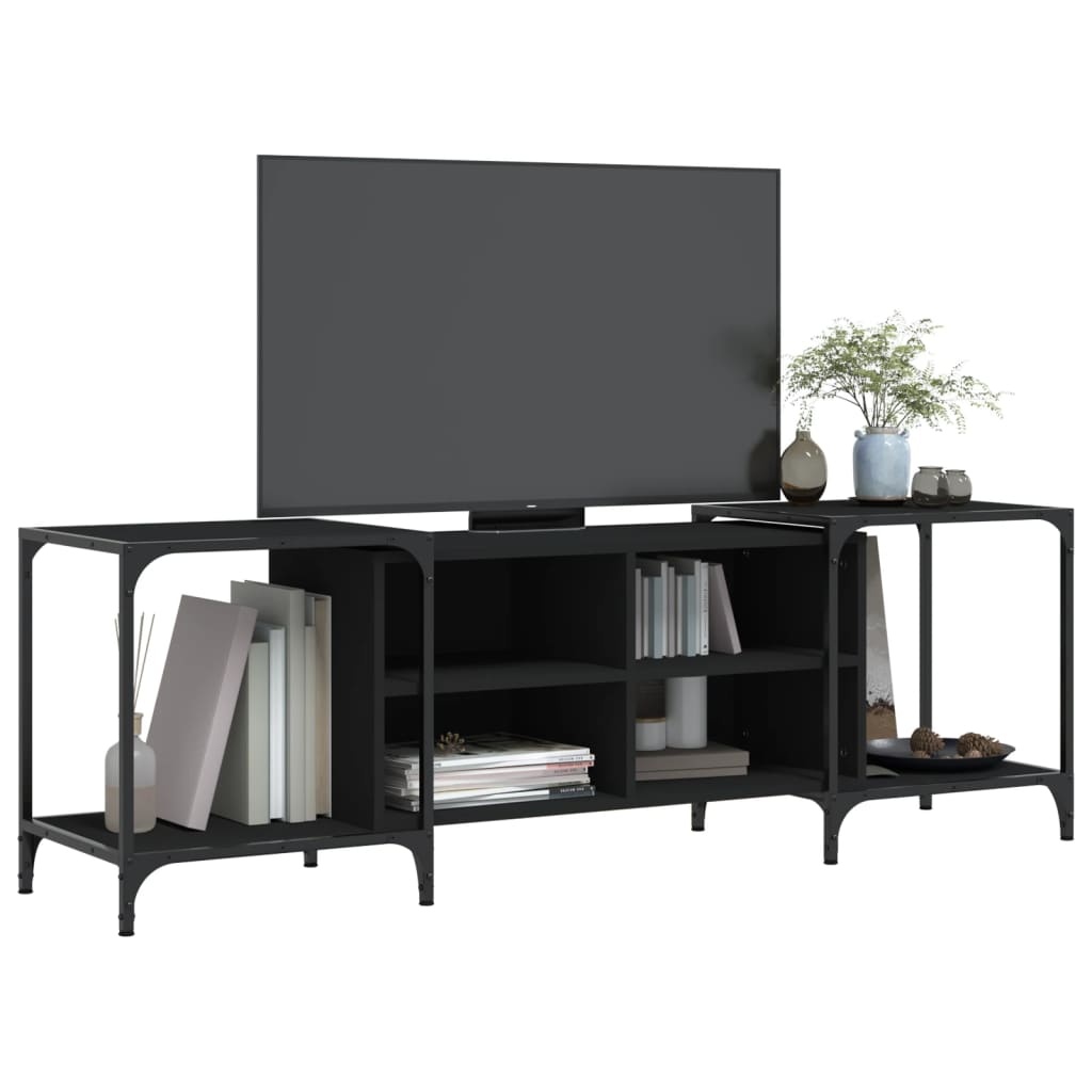 VidaXL Tv-meubel 153x37x50 cm bewerkt hout zwart