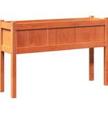 VidaXL Plantenbakken met poten 2 st cm massief grenenhout wasbruin