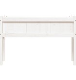 VidaXL Plantenbakken met poten 2 st massief grenenhout wit