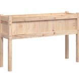 VidaXL Plantenbak met poten 110x31x70 cm massief grenenhout
