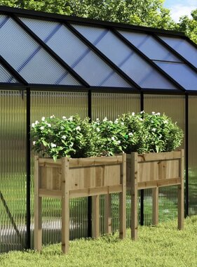 VidaXL Plantenbakken met poten 2 st cm geïmpregneerd hout