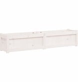 VidaXL Plantenbak 150x31x31 cm massief grenenhout wit