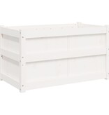 VidaXL Plantenbakken 2 st cm massief grenenhout wit