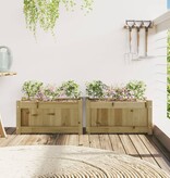 VidaXL Plantenbakken 2 st cm geïmpregneerd hout