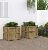VidaXL Plantenbakken 2 st cm geïmpregneerd hout