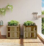 VidaXL Plantenbakken 2 st cm geïmpregneerd hout