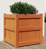 VidaXL Plantenbak 50x50x50 cm massief grenenhout wasbruin