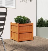 VidaXL Plantenbak 50x50x50 cm massief grenenhout wasbruin