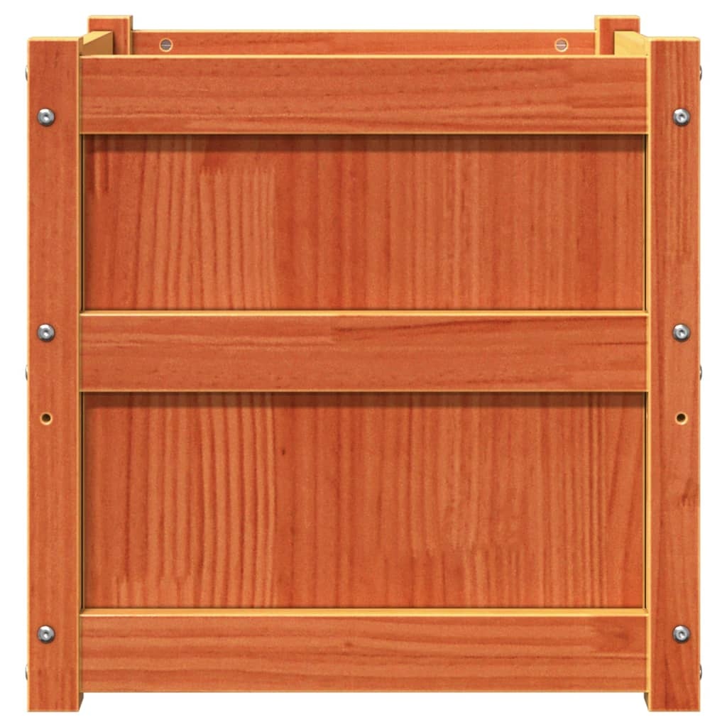 VidaXL Plantenbak 50x50x50 cm massief grenenhout wasbruin