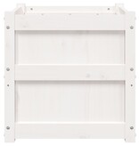 VidaXL Plantenbak 50x50x50 cm massief grenenhout wit