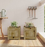 VidaXL Plantenbakken 2 st cm geïmpregneerd hout