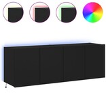 VidaXL Tv-wandmeubels met LED-verlichting 2 st 60x35x41 cm zwart